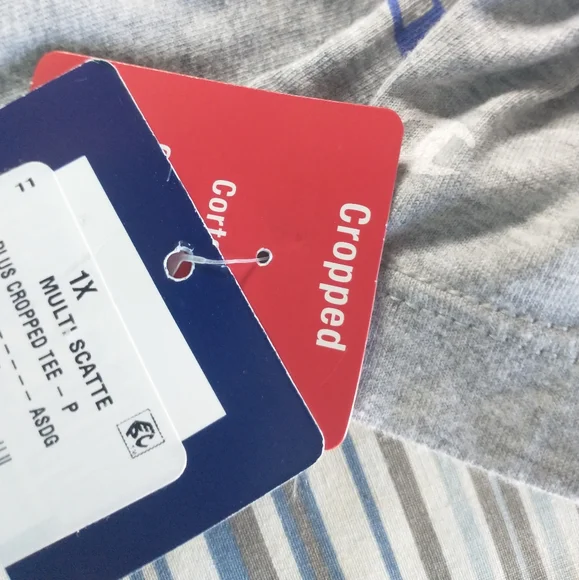 1X NWT CHAMPION Grey Logo Crop Top - Picture 6 of 16